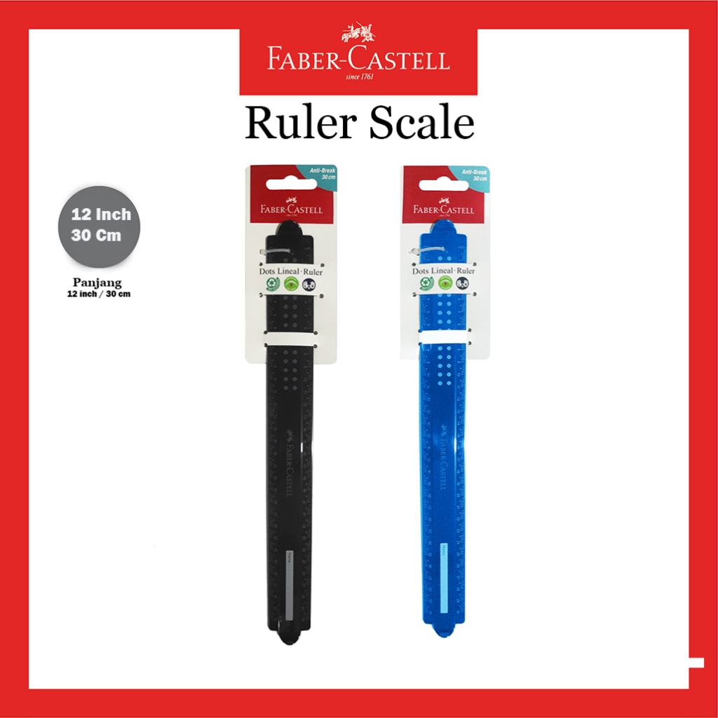 

Penggaris Faber Castell / Ruller 30 CM Dots Break - Resistant