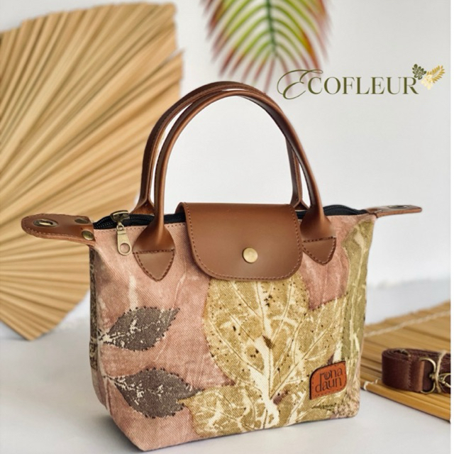 Slingbag Ecoprint | Series Ecofleur | Tas Handbag | Tas Wanita | Motif Daun
