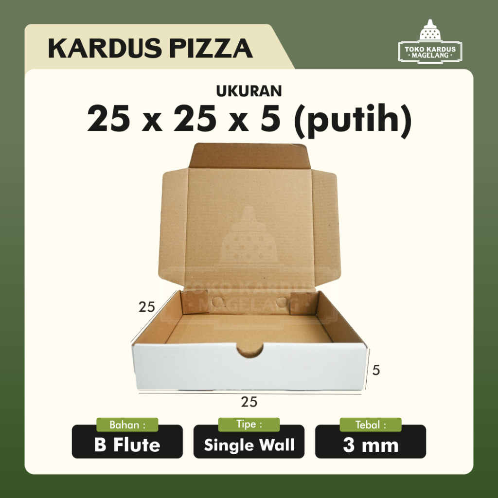 

KARDUS 25x25x5 Cm PUTIH || Box Karton Corrugated || Box Die Cut Bflute
