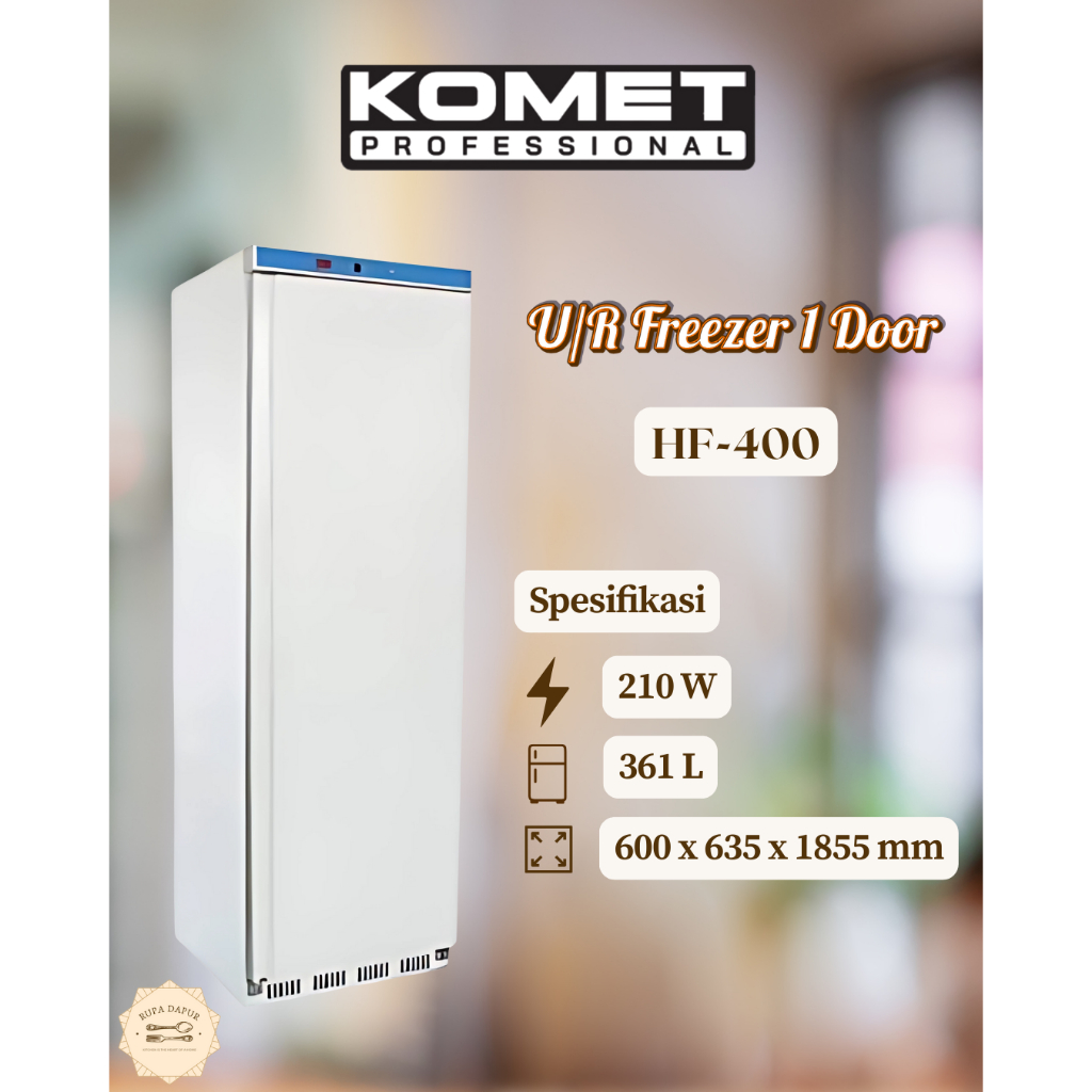KOMET Upright Freezer HF-400 Kulkas 1 Pintu kapasitas 361 liter