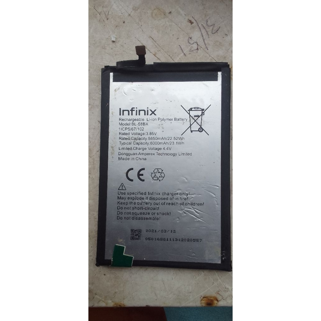 batre bl-58bx hp infinix hot9 play/hot10 play/hot10s seken