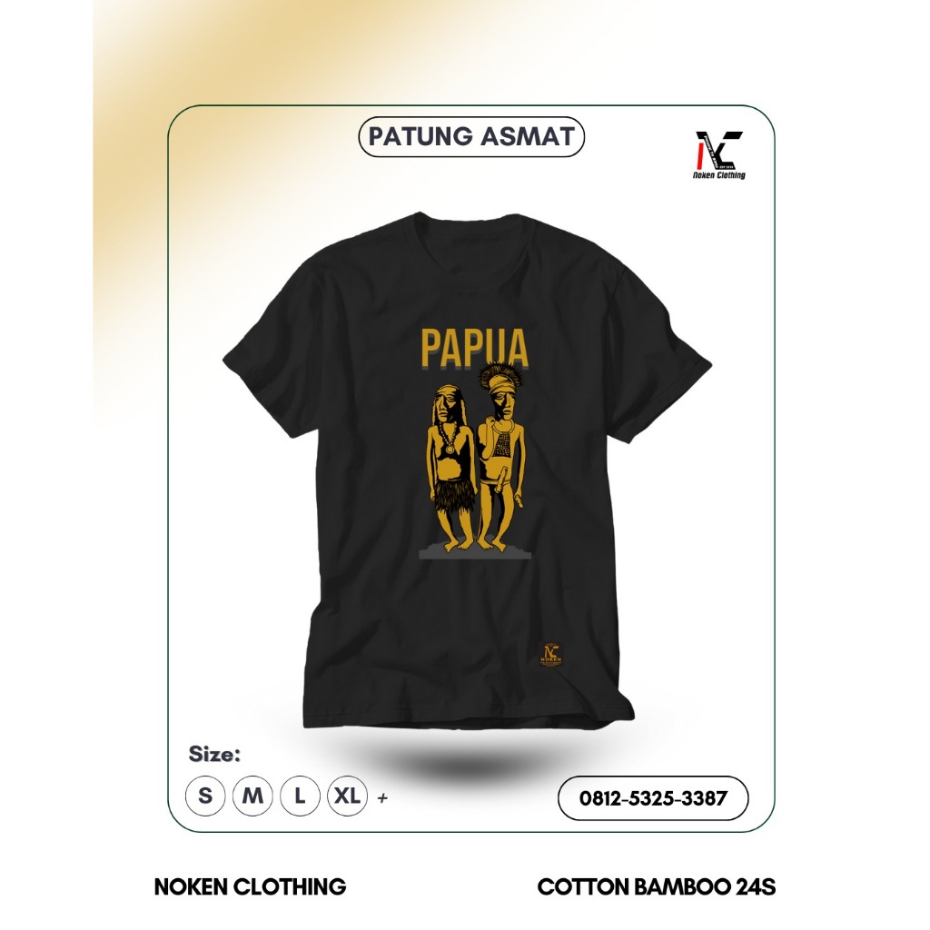 KAOS PAPUA KOTEKA COTTON BAMBU 24S PRIA&WANITA NOKEN CLOTHING