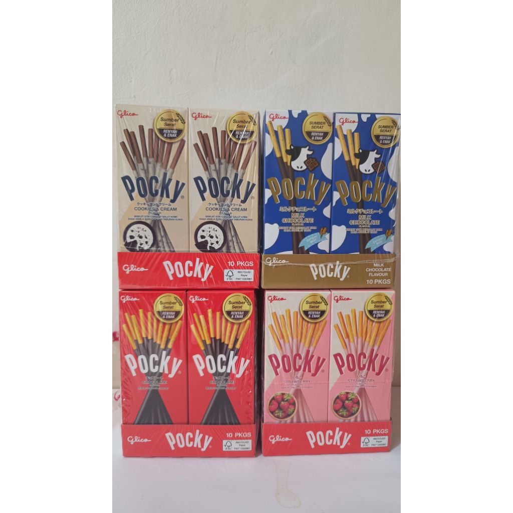 

Pocky stik biskuit coklat 21gr