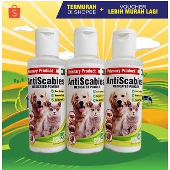 BEDAK SCABIES - Obat Scabies Kucing Bedak Scabies Kucing Anjing Kelinci Bedak Jamur Kucing