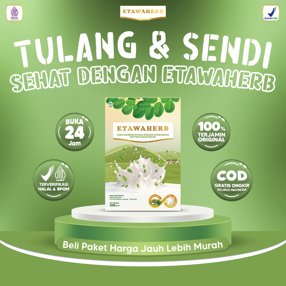 

Etawaherb Susu Kambing Etawa Premium dan Daun Kelor Kesetahan Tulang dan Sendi 200gr