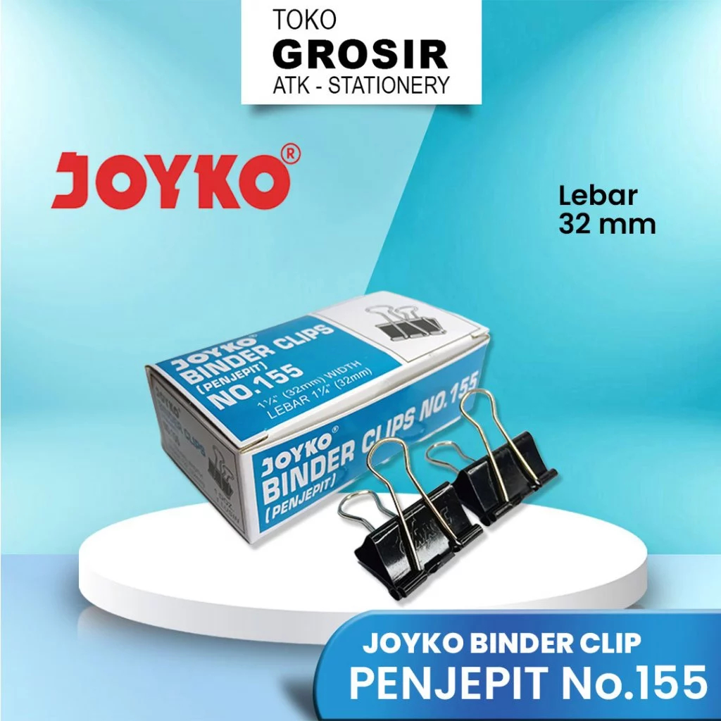 

BINDER CLIP JOYKO NO.155 / KLIP PENJEPIT KERTAS (12 PCS) 2