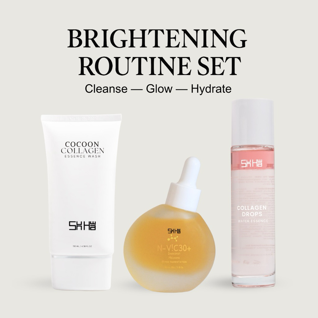 SUNHWA Bundling Facial Wash + NV!C30 + Collagen Drops Solusi Cerah Glowing dan Kulit Kenyal