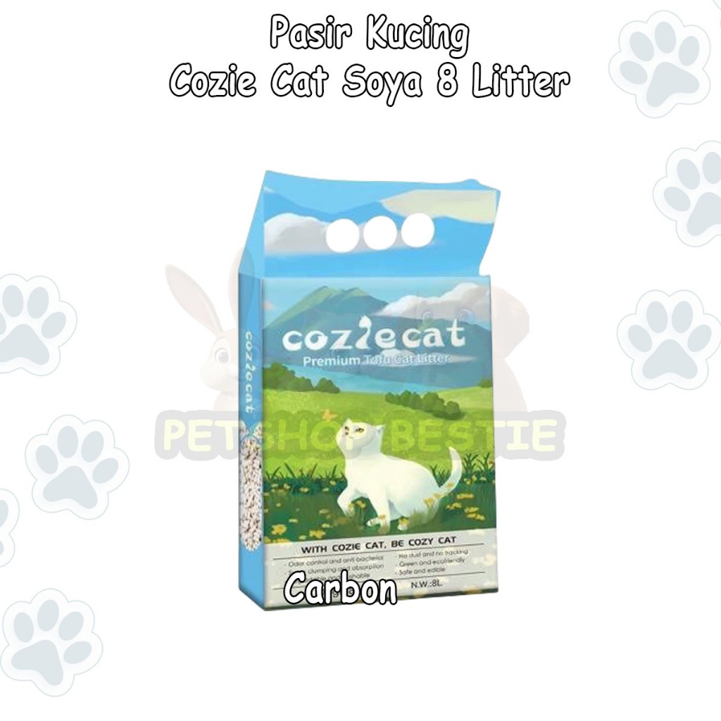 Cozie Cat Tofu/Soya Cat Litter 8 liter | pasir kucing cozie cat soya/tofu gumpal wangi