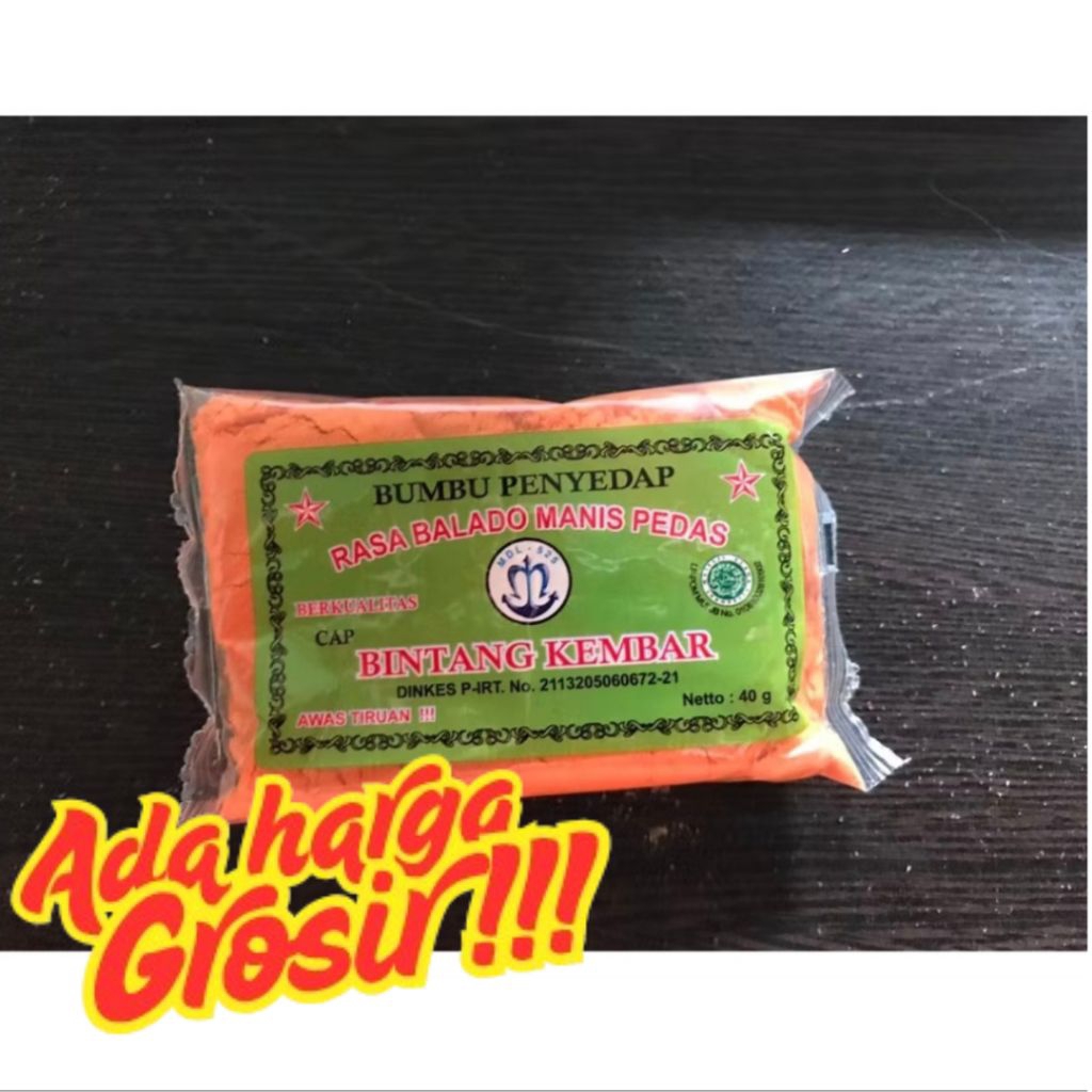 

BUMBU TABUR INSTANT / BUMBU MASAK ATOM BINTANG KEMBAR SIZE KECIL ATOOM SACHET BUBUK 40 GR BALADO