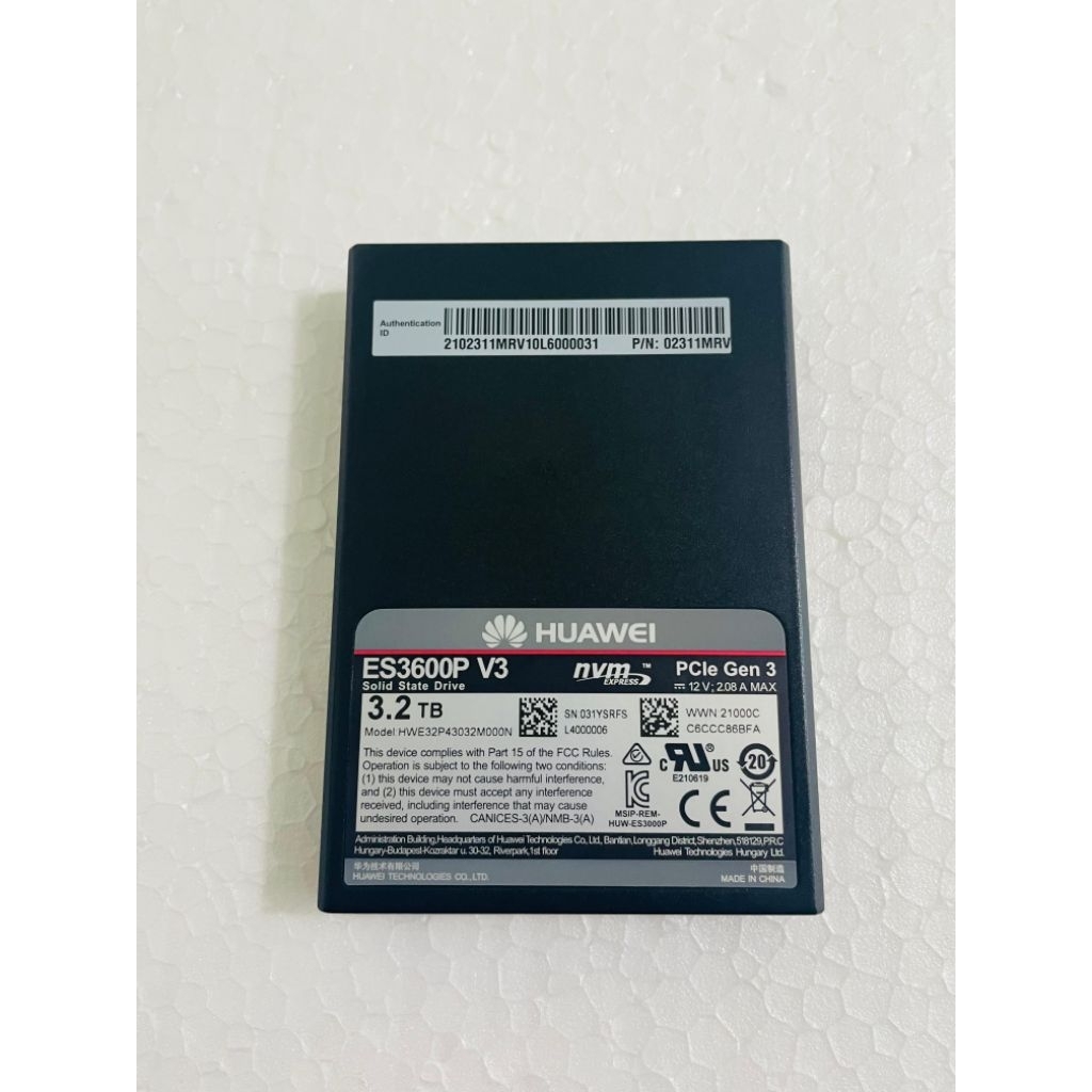 SSD SAS Nvme 3.2TB PCie SSD Server