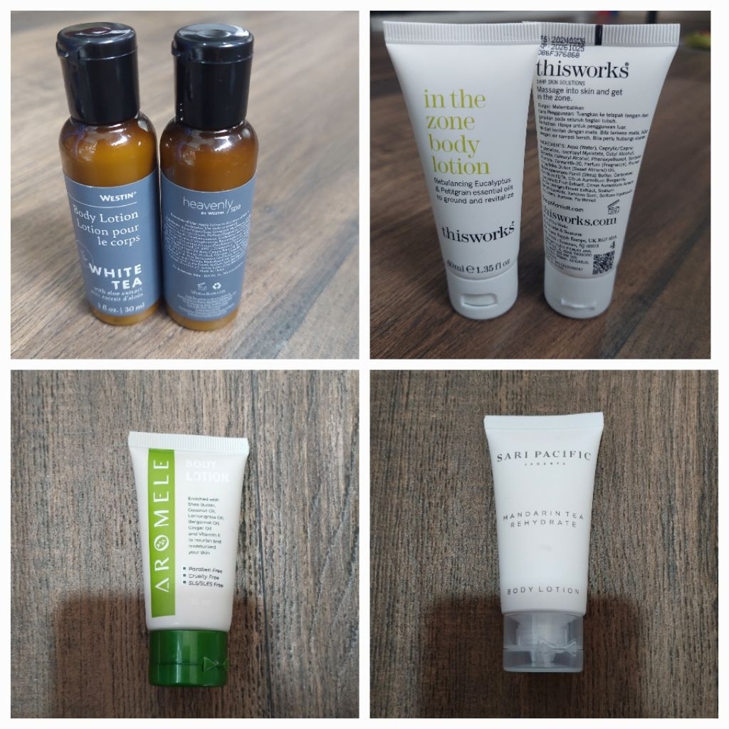 WHITE TEA BODY LOTION Hotel Westin Bali 30ml THIS WORKS UK 40ML - AROMELE - SARI PACIFIC