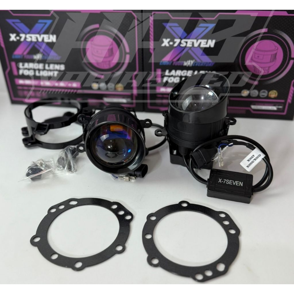 X-7SEVEN - ORIGINAL BILED FOGLAMP 3 WARNA 3 INCHI BLUELENS X-7SEVEN X450 PNP TOYOTA HONDA UNIVERSAL
