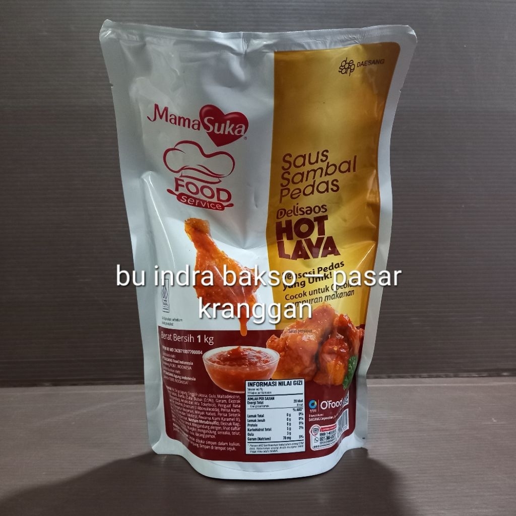 

hot lava mamasuka delisaos 1 kg saus sambal pedas korea