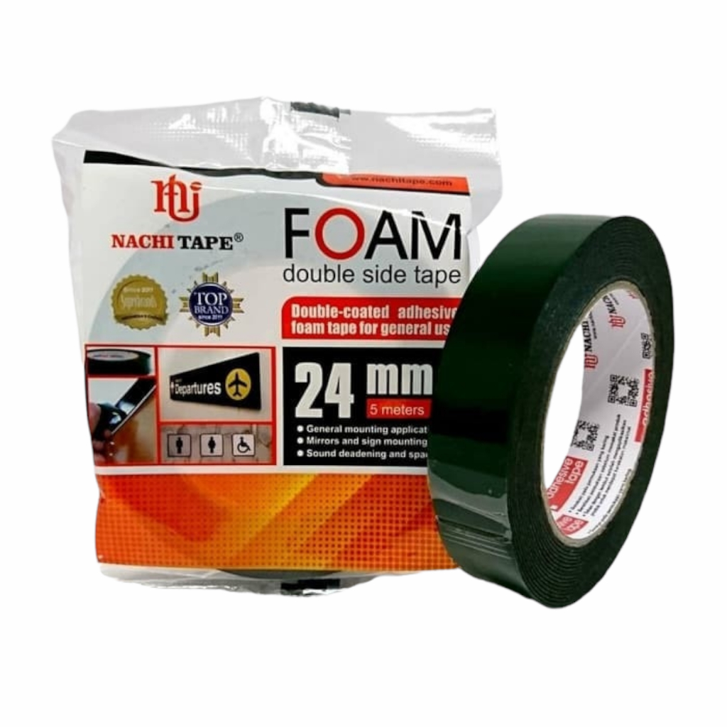 

Double Tape Foam Spon Hijau / Isolasi Bolak Balik Nachi 24mm