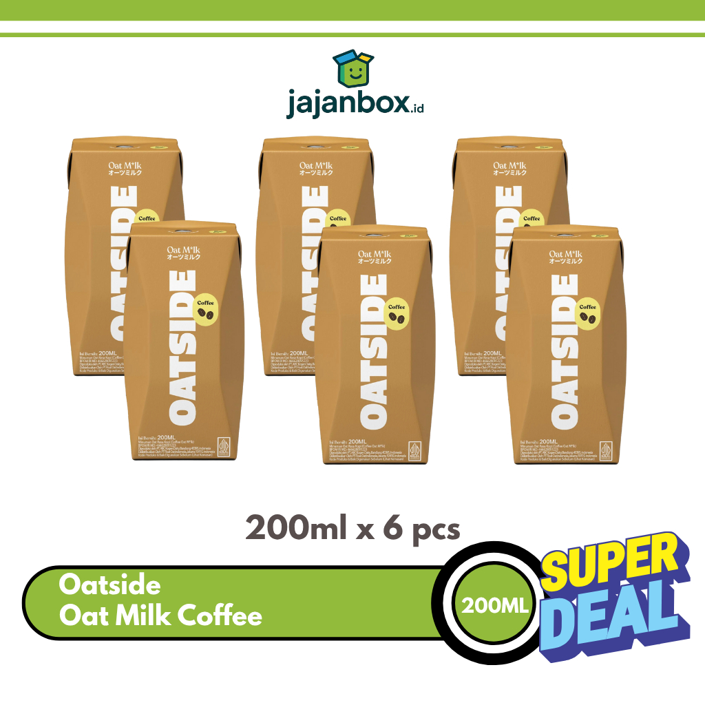 

Oatside Mini Straw Milk Coffee Susu Oat Kemasan Sedotan 200ml - 6 PCS