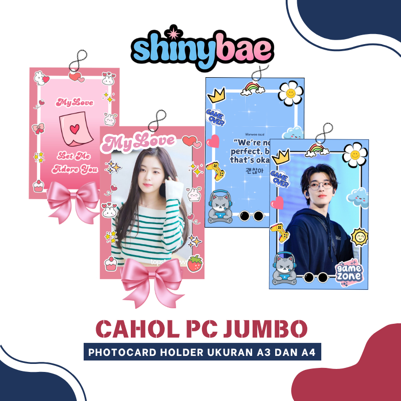 Photocard KPOP Jumbo Cahol Custom Giant Photo Card Holder A4 PC