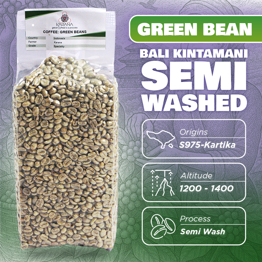 

Green Bean Arabika Bali Kintamani - Semi Washed 1 Kg
