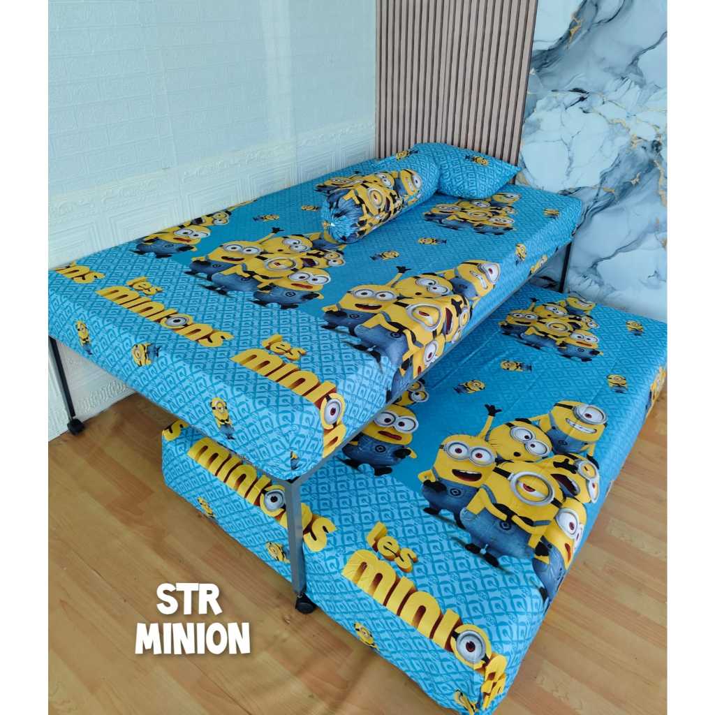 SPREI SORONG 120x200x20   TANPA RUMBAI motif karakter/SPREI SORONG  2in1