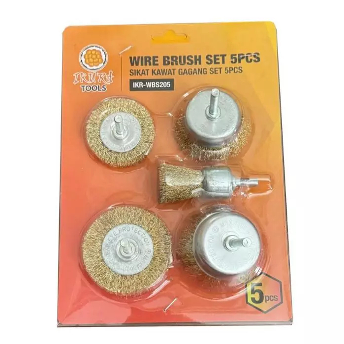 Sikat Kawat Bor Gerinda Mata Bor Sikat Mangkok Brush 5 Pcs - IKURA