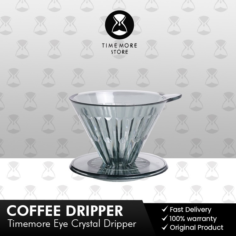 timemore crystal eye dripper transparant black coffee dripper filter