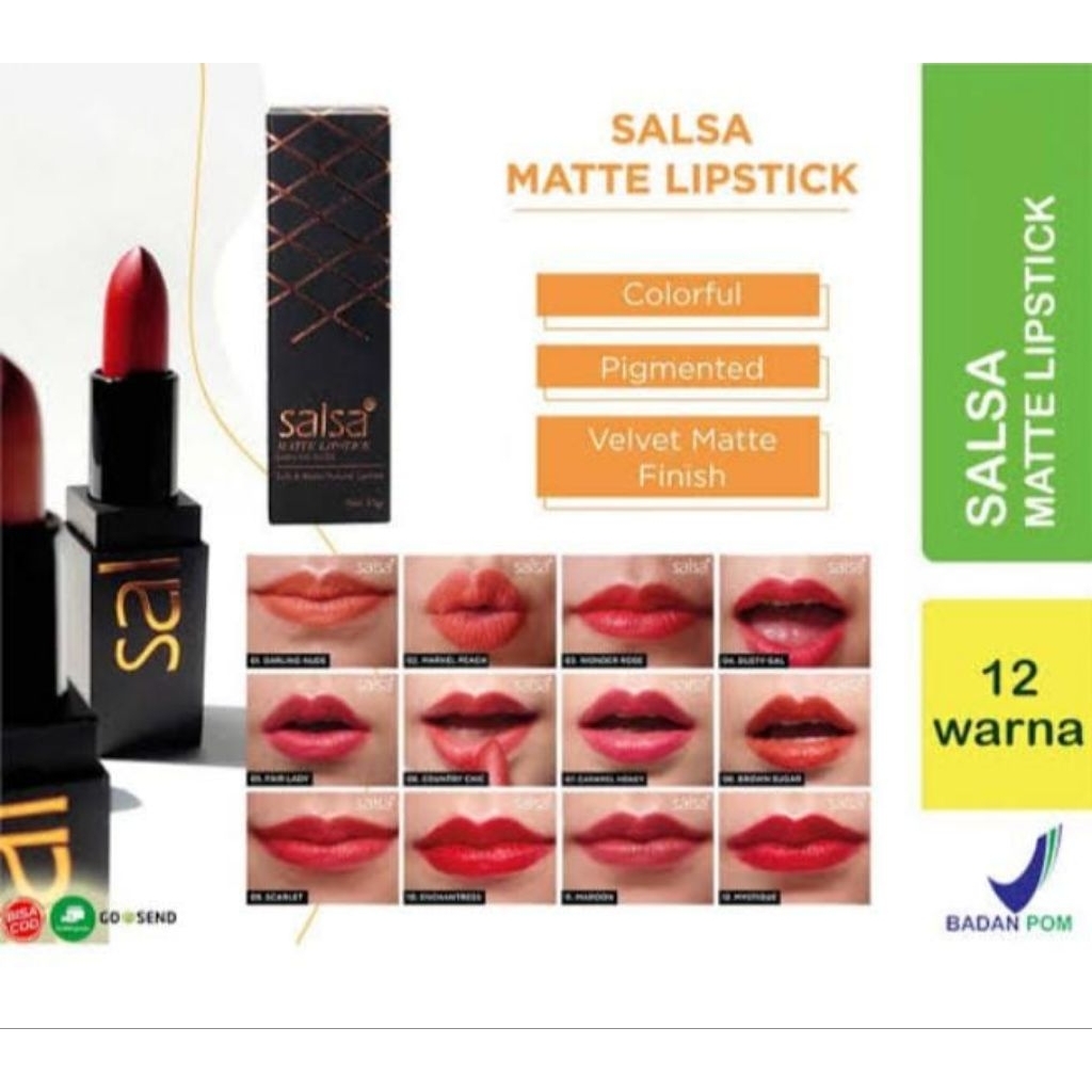 SALSA MATTE LIPSTICKS || LIPSTIK SALSA