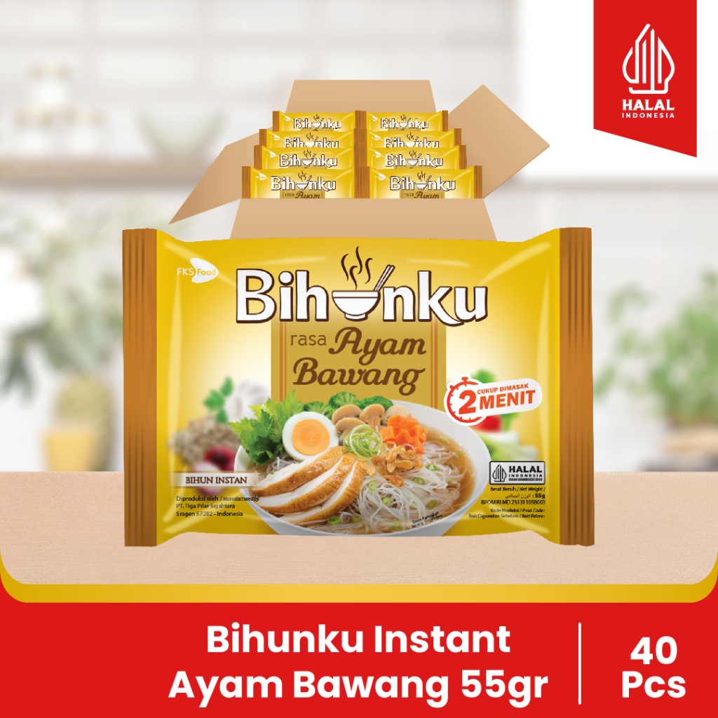 

Bihunku Instan - Ayam Bawang - 1 Karton - 40 Pcs - 55gr