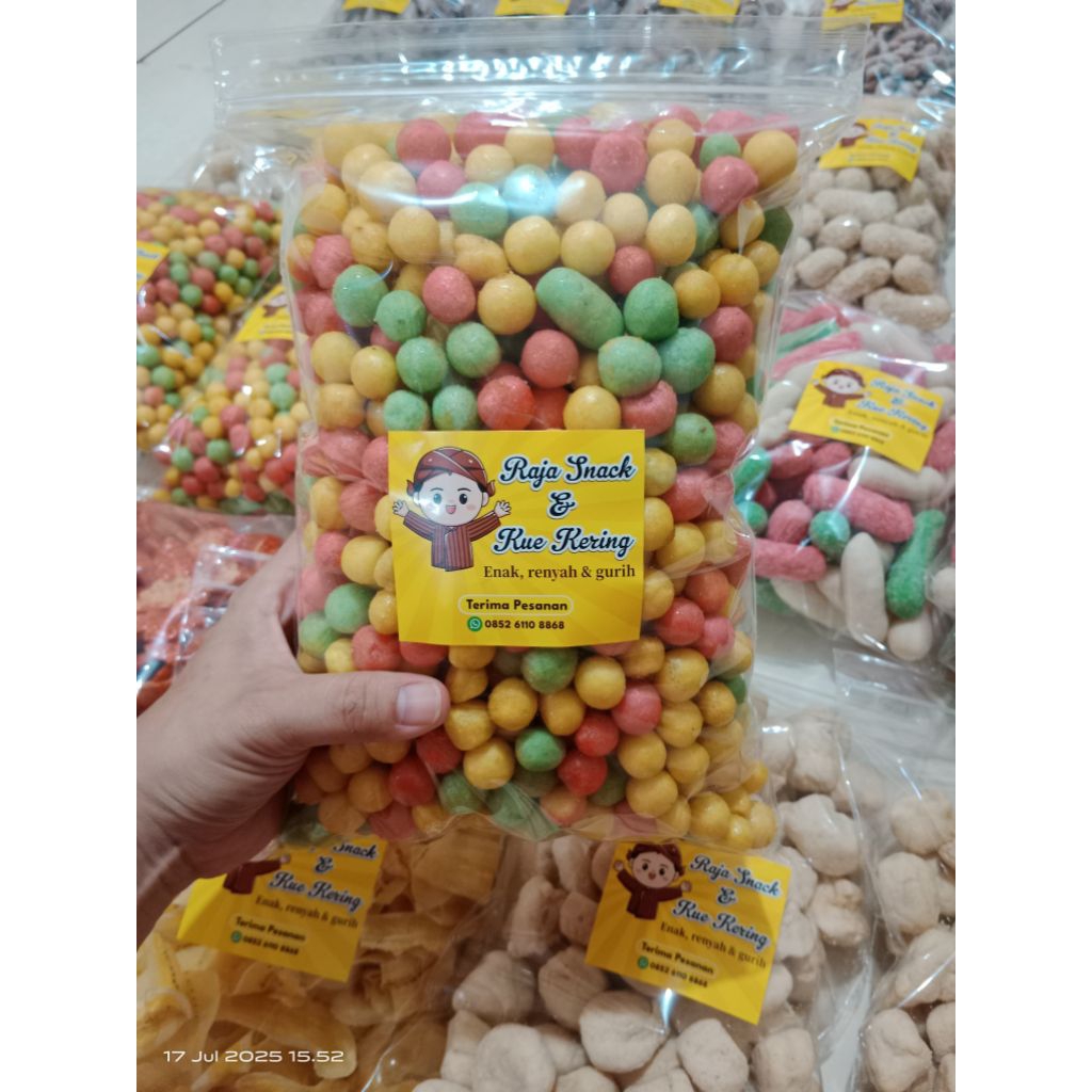 

Raja Snack || Pilus warna rasa udang 250 gram, 500 gram, 1 kg