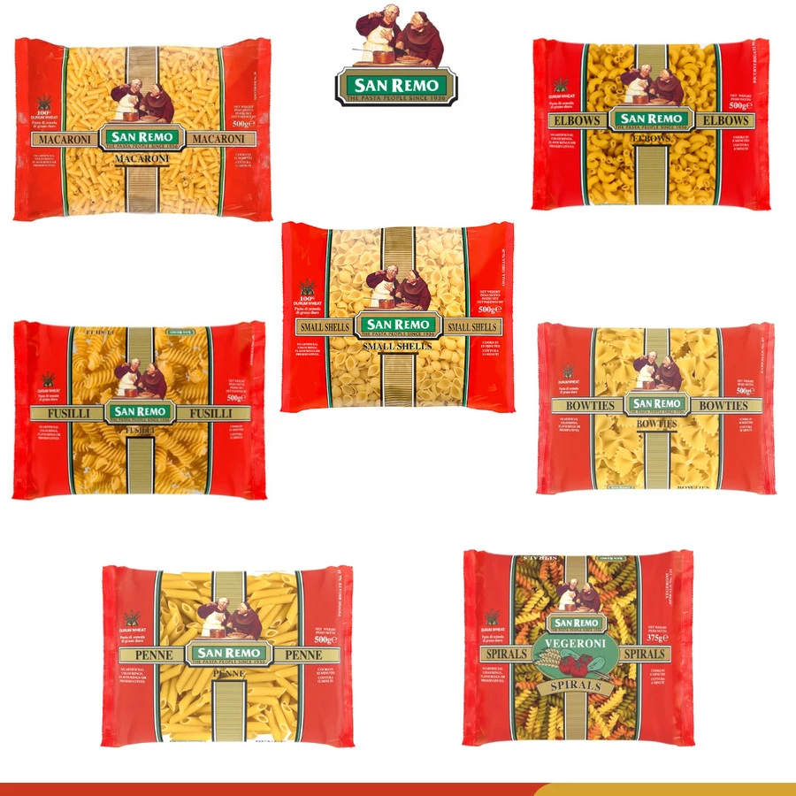 

[oddsolshop] pekanbaru/San Remo Pasta 500 gr / Makaroni / Elbows / Bowties / Penne / Risoni