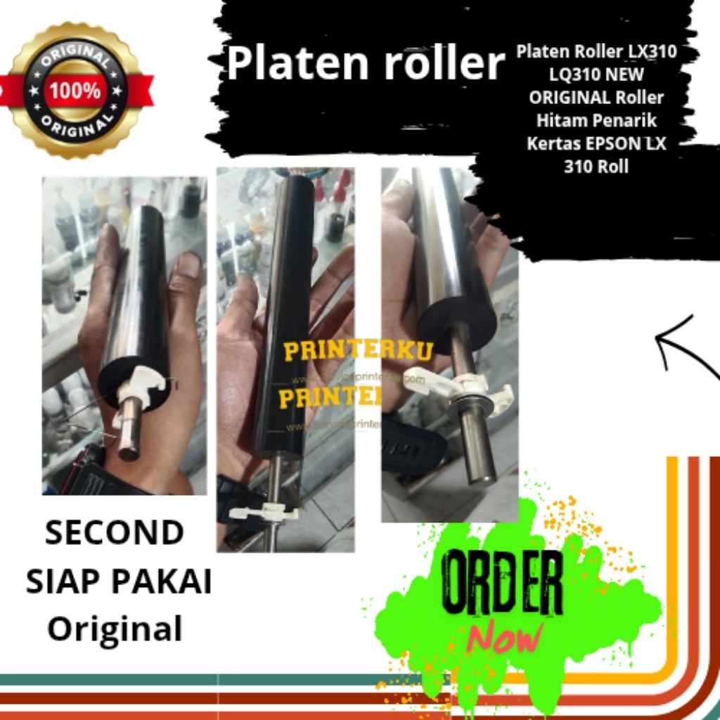 Platen Roller LX310 LQ310 NEW ORIGINAL Roller Hitam Penarik Kertas EPSON LX 310 Roll