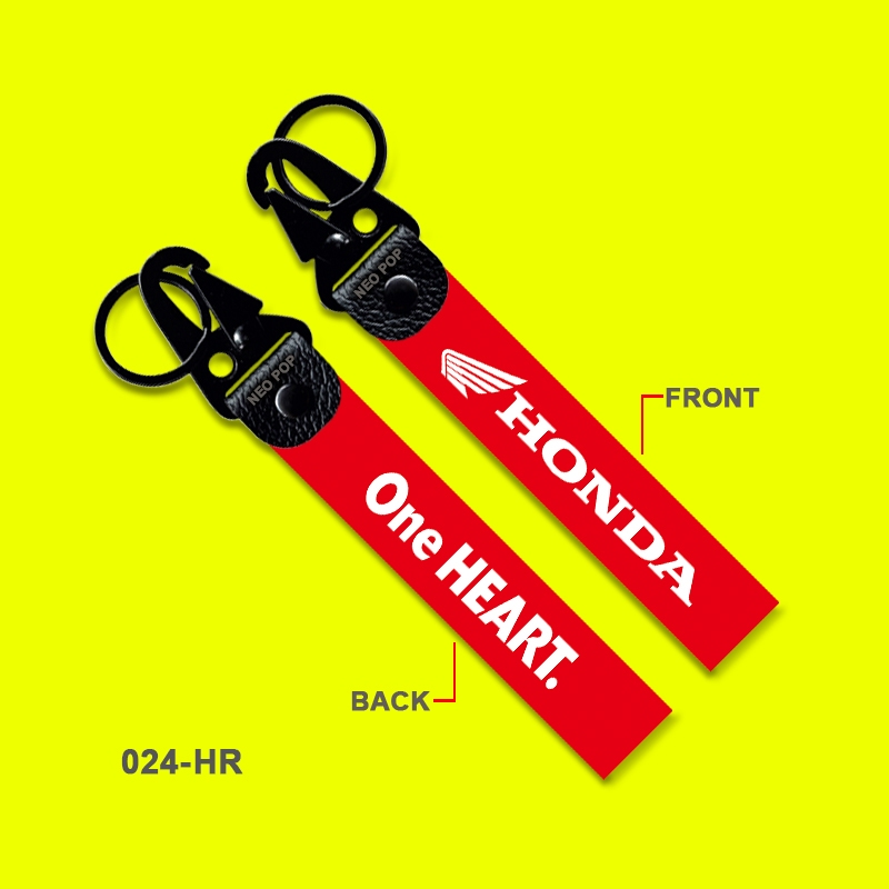 GANTUNGAN KUNCI PREMIUM LOGO HONDA ONE HEART KEYCHAIN SEPEDA MOTOR LISTRIK KEY CHAIN TAG OLI AHM BAN