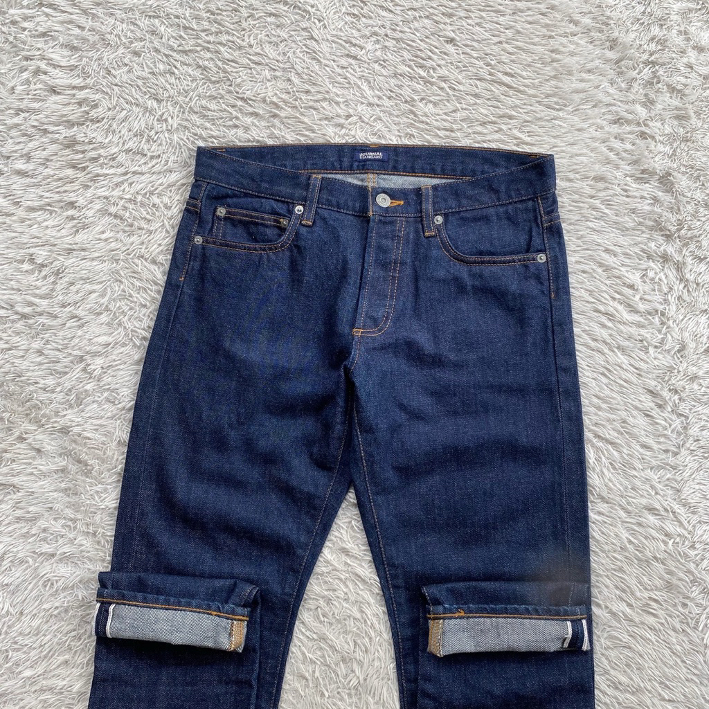Journal Standard Celana Selvedge Jeans Slim Baggy Denim Tapered