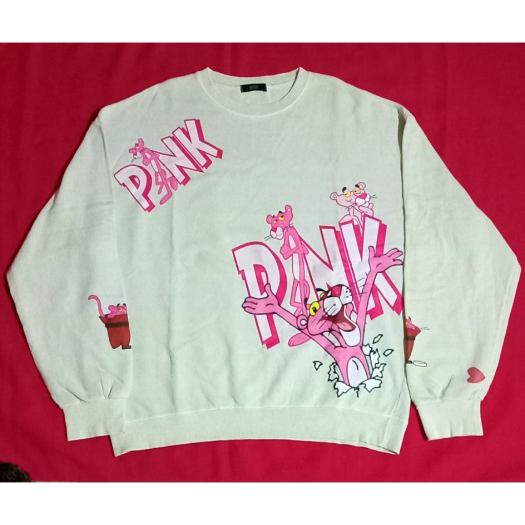 Crewneck Karakter Unisex (Pink Panther)