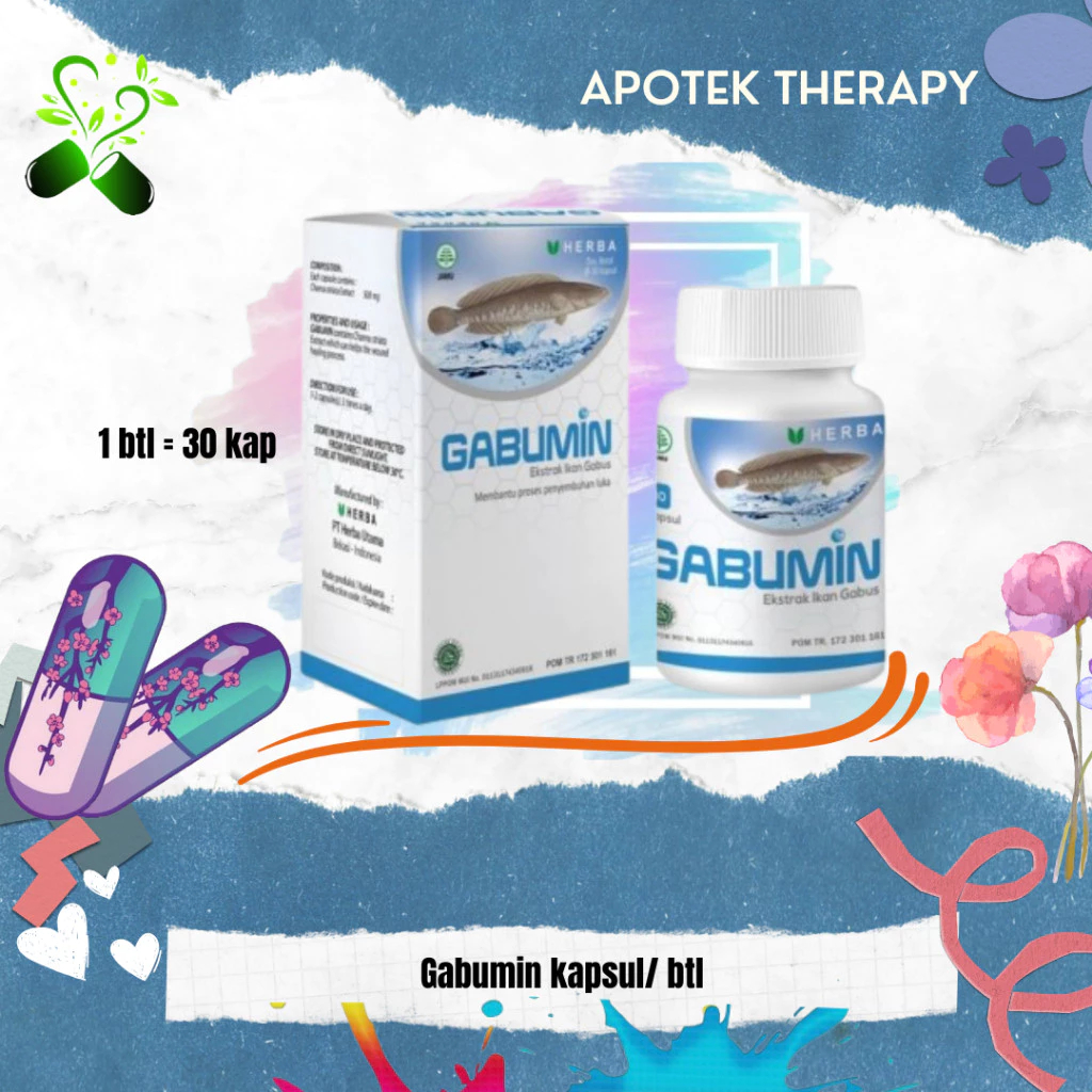GABUMIN IKAN GABUS OBAT PASCA OPRASI SECAR 100% ASLI ORIGINAL