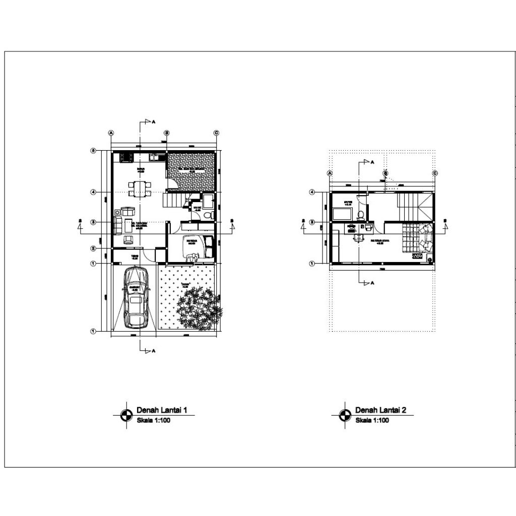 Jasa Gambar Denah dan Tampak 2D Rumah, Kantor, Kos, dll