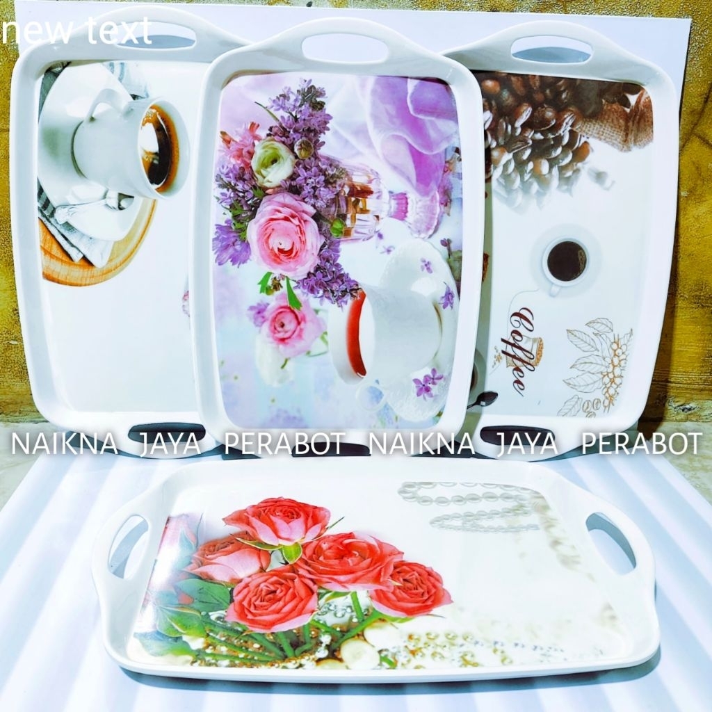 1PCS NAMPAN SAJI GAGANG MOTIF MELAMIN WARE SINGA SINGI UKURAN 26CM X 40CM