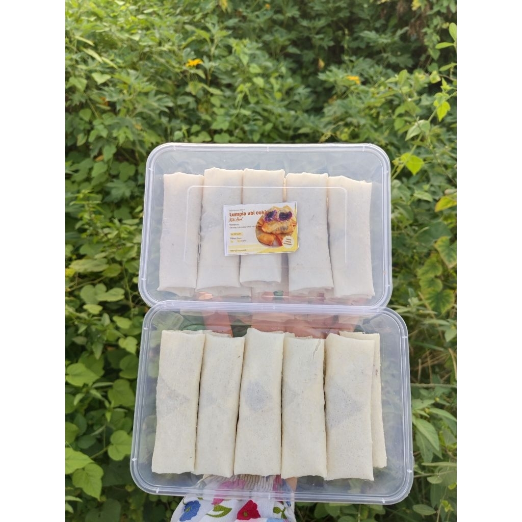 

lumpia ubi ungu coklat keju isi 10