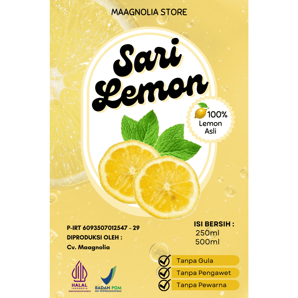 

sari lemon maagnolia - sari lemon murni asli 100% - sari lemon asli untuk diet