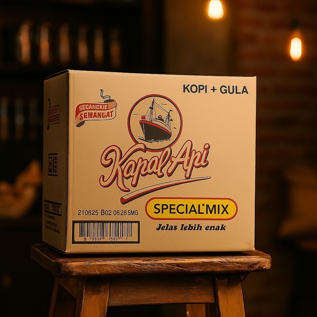 

Kopi Kapal Api Special Mix + Gula 1 dus isi 120 pcs