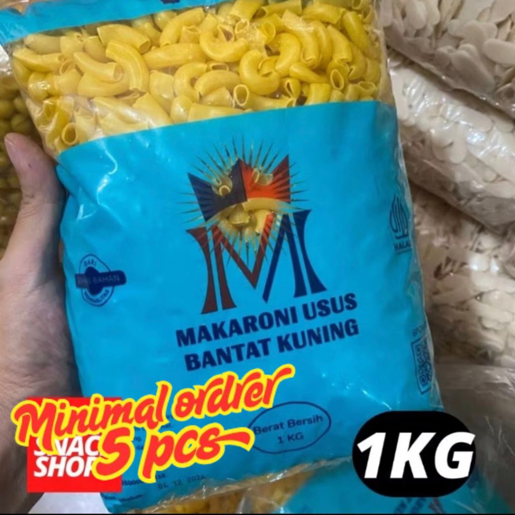 

MAKRONI MURAH / MAKARONI MENTAH / MAKRONI BANTAT PIPA MAHKOTA 1KG (minimal 5 pcs)