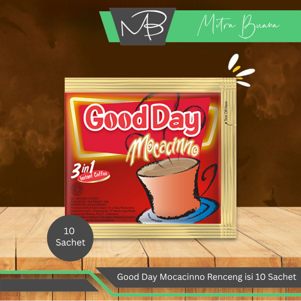 

Good Day Mocacinno Renceng Isi 10 Sachet - Kopi Instan Premium Enak Murah