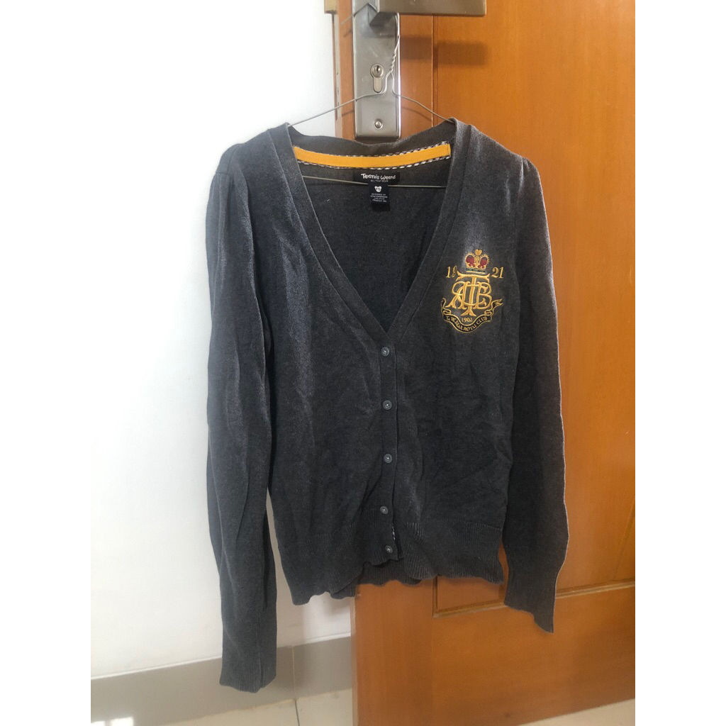 preloved cardigan hitam black teenie weenie