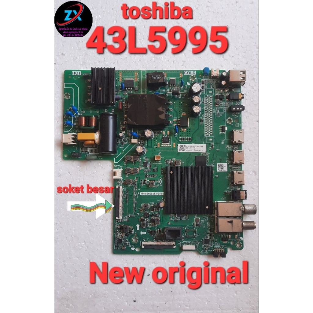 Mb mainboard tv Toshiba 43L5995 soket besar