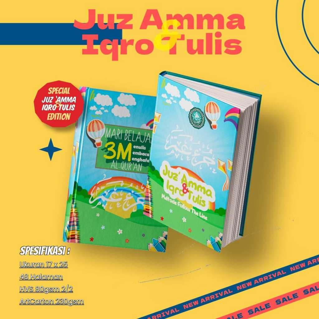 Buku Juz Amma Tulis & Iqro Follow The Line – Belajar Menulis Al-Qur’an untuk Anak
