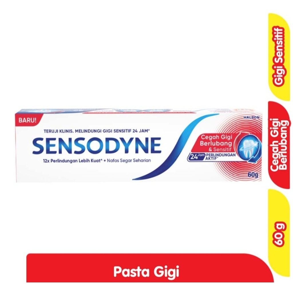 Sensodyne pasta gigi pencegah gigi berlubang&sensitif