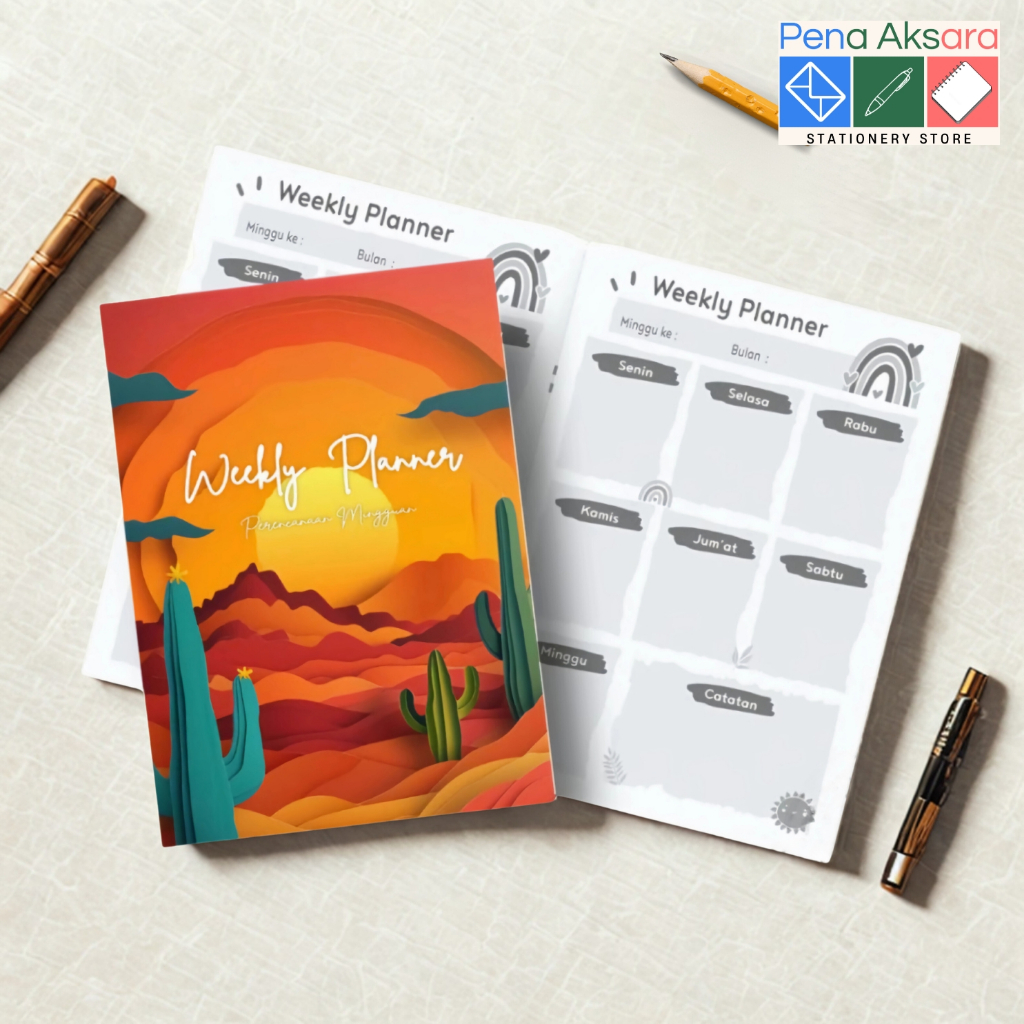 

Buku Weekly Planner | Buku Agenda Harian | Planner Harian | Perencana Jadwal Catatan Mingguan
