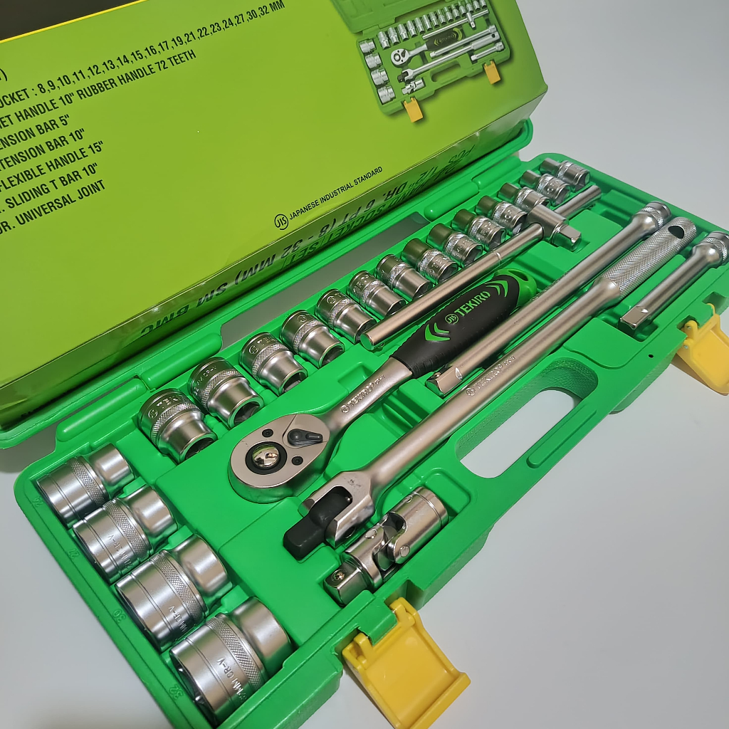 Kunci Sok Tekiro 24pcs 8-32 6pt Box Plastik - Hand Socket Set Tekiro Ready Cod Kunci 1set lengkap / 
