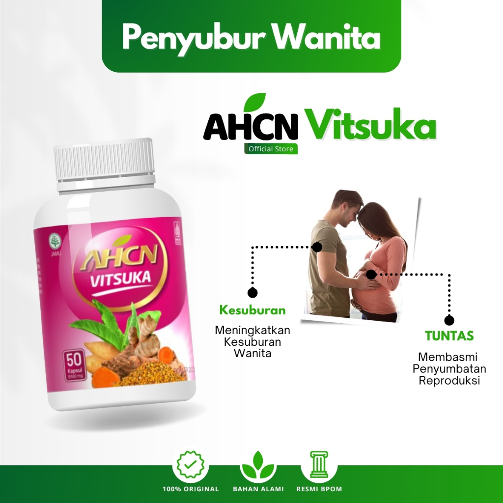 Obat Keputihan AHCN Vitsuka Untuk Masalah Kewanitaan Pelancar Haid Penyubur Kandungan Keputihan Abno