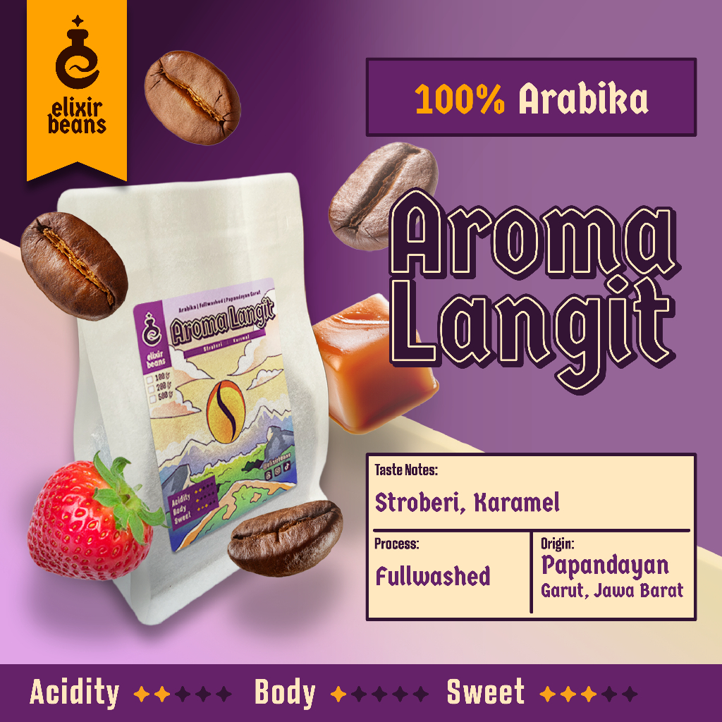 

Elixir Beans – Biji Kopi Arabika Aroma Langit | Full Wash Single Origin Papandayan Garut