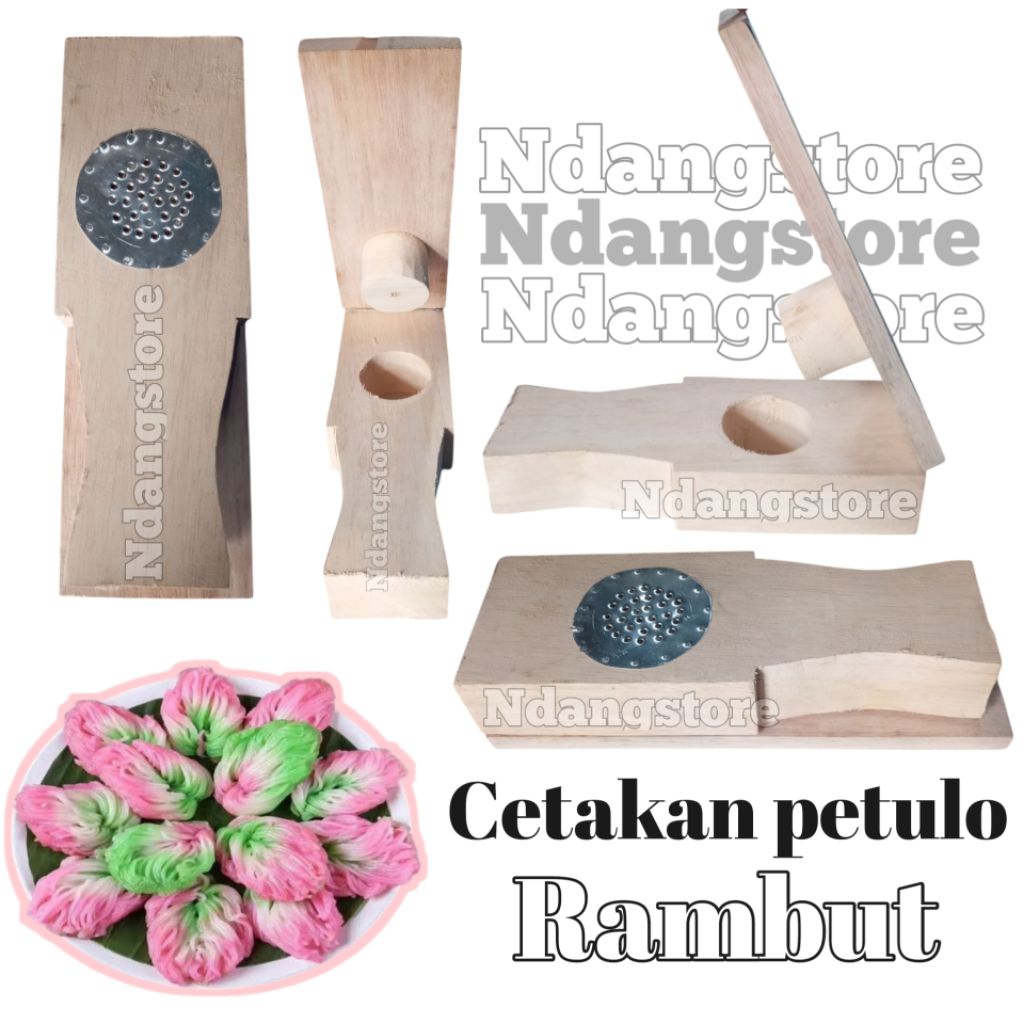 cetakan kue petulo/putu mayang bahan kayu halus
