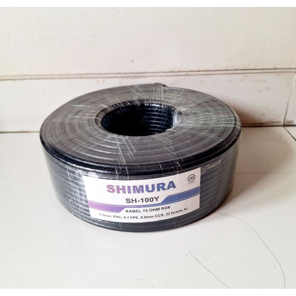 Kabel antena TV RG6 100Y Kabel parabola SHIMURA